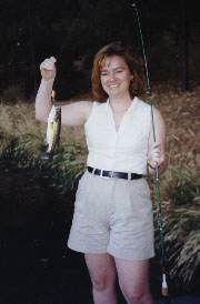 [Susan with fish]